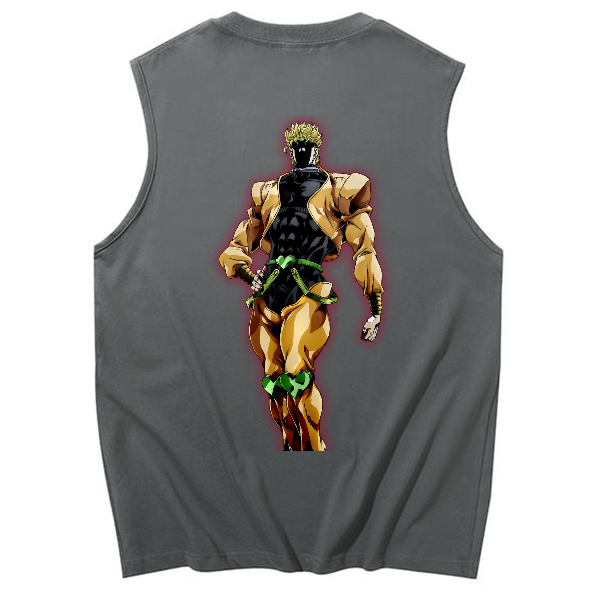 （画像用） ジョジョの奇妙な冒険 ディオ?ブランドー JoJo's Bizarre Adventure Dio Brando コットン100％タンクトップ（背面プリント）